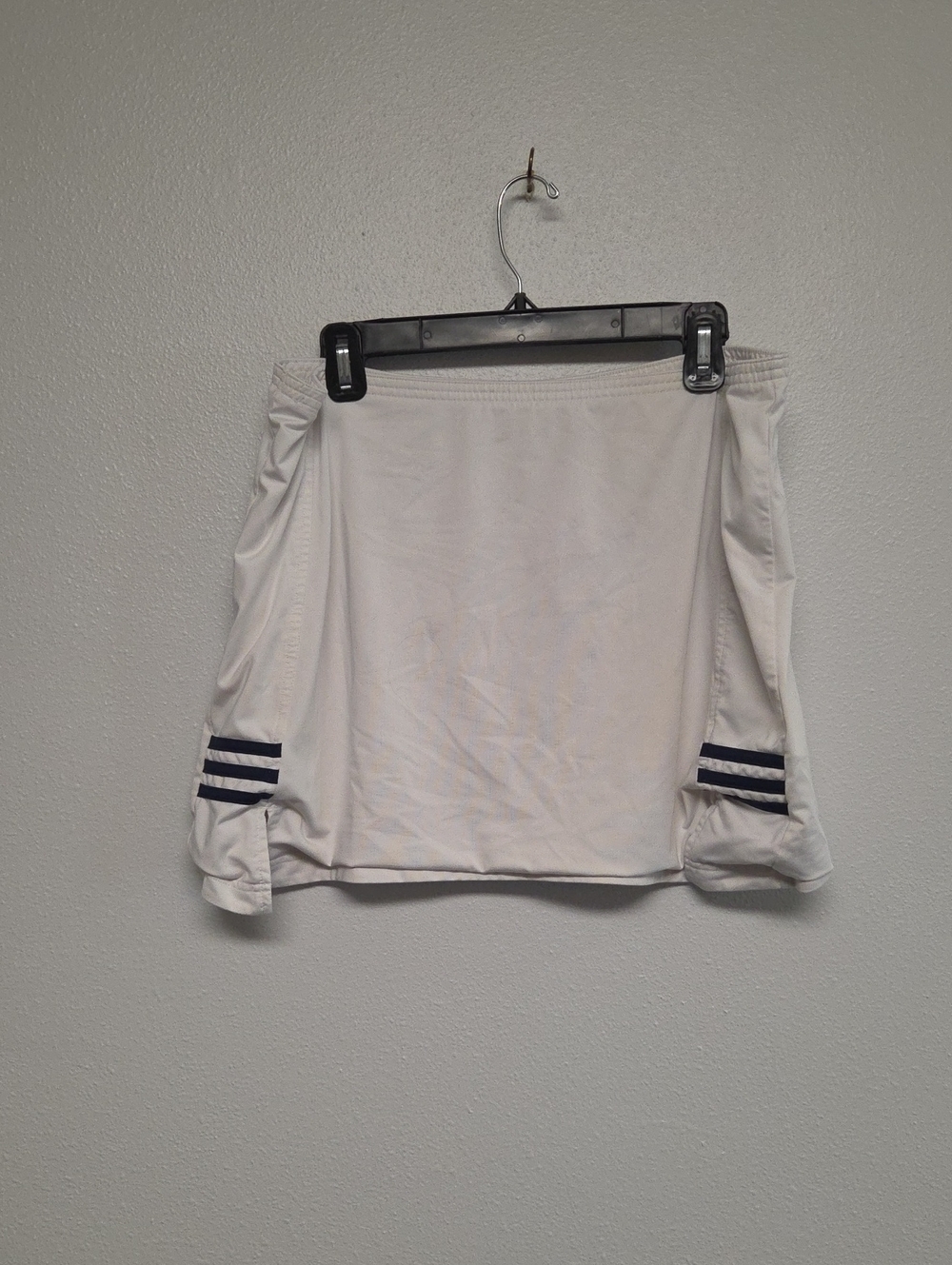 adidas White Women's Athletic Skirt with Black Stripe Detail